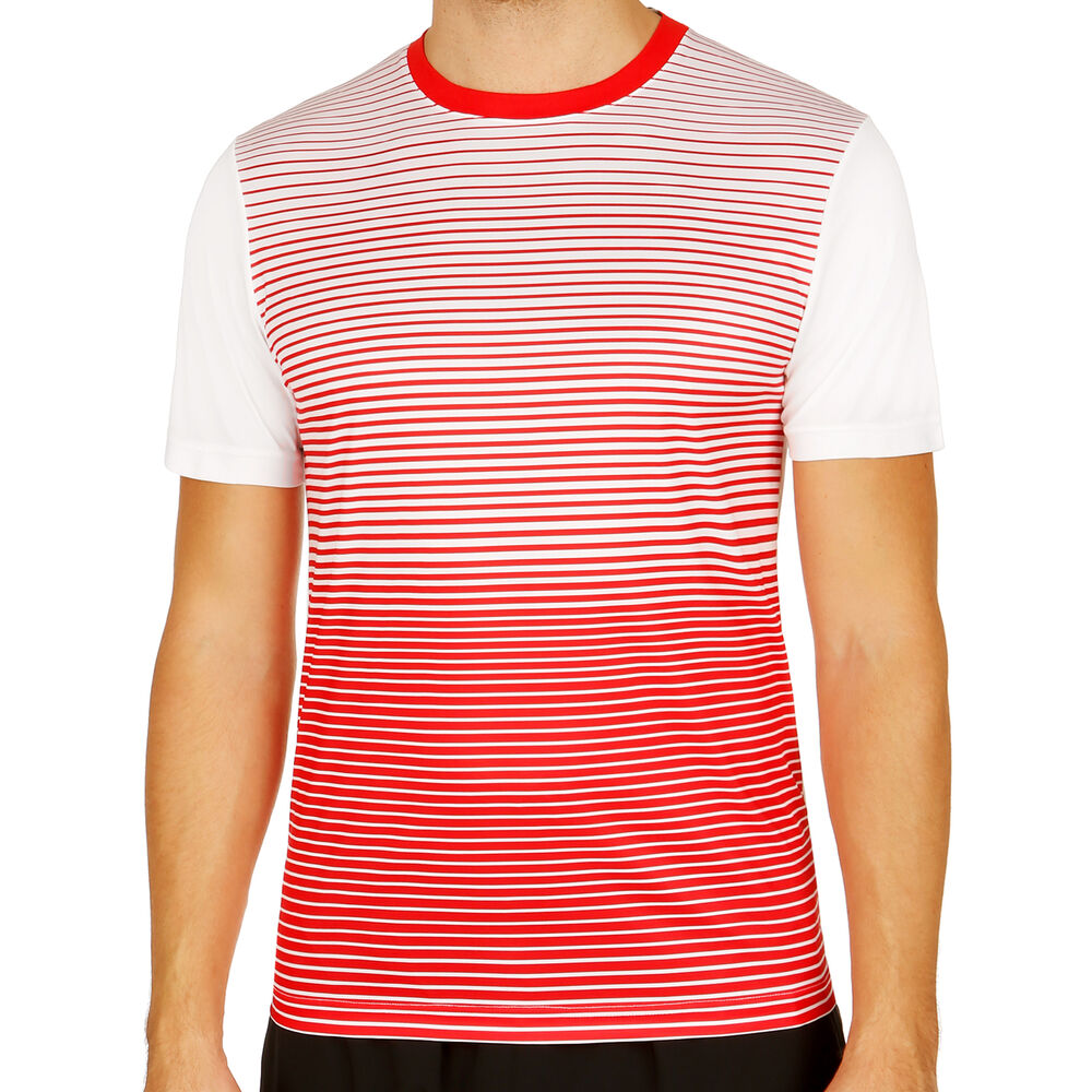 Wilson Team Striped Crew T-shirt Hommes - Rouge , Blanc