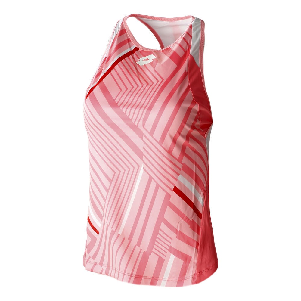 Lotto Top Ten II PL Printed Débardeur Tank Top Femmes - Rouge Clair , Corail