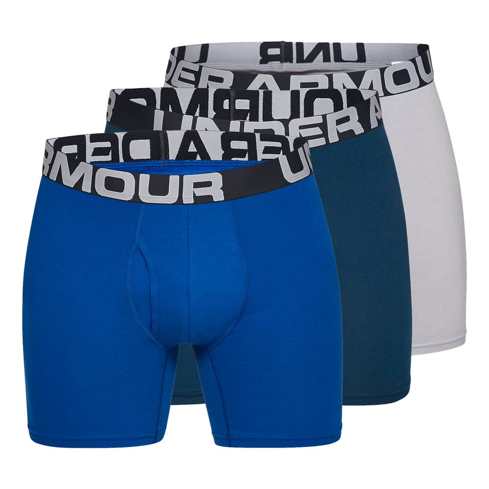 Under Armour Charged Cotton 6in Caleçon Pack De 3 Hommes - Bleu , Bleu Foncé