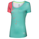 Vêtements BIDI BADU BIDI BADU Amari Tech Round-Neck T-shirt Femmes-Mint, Corail