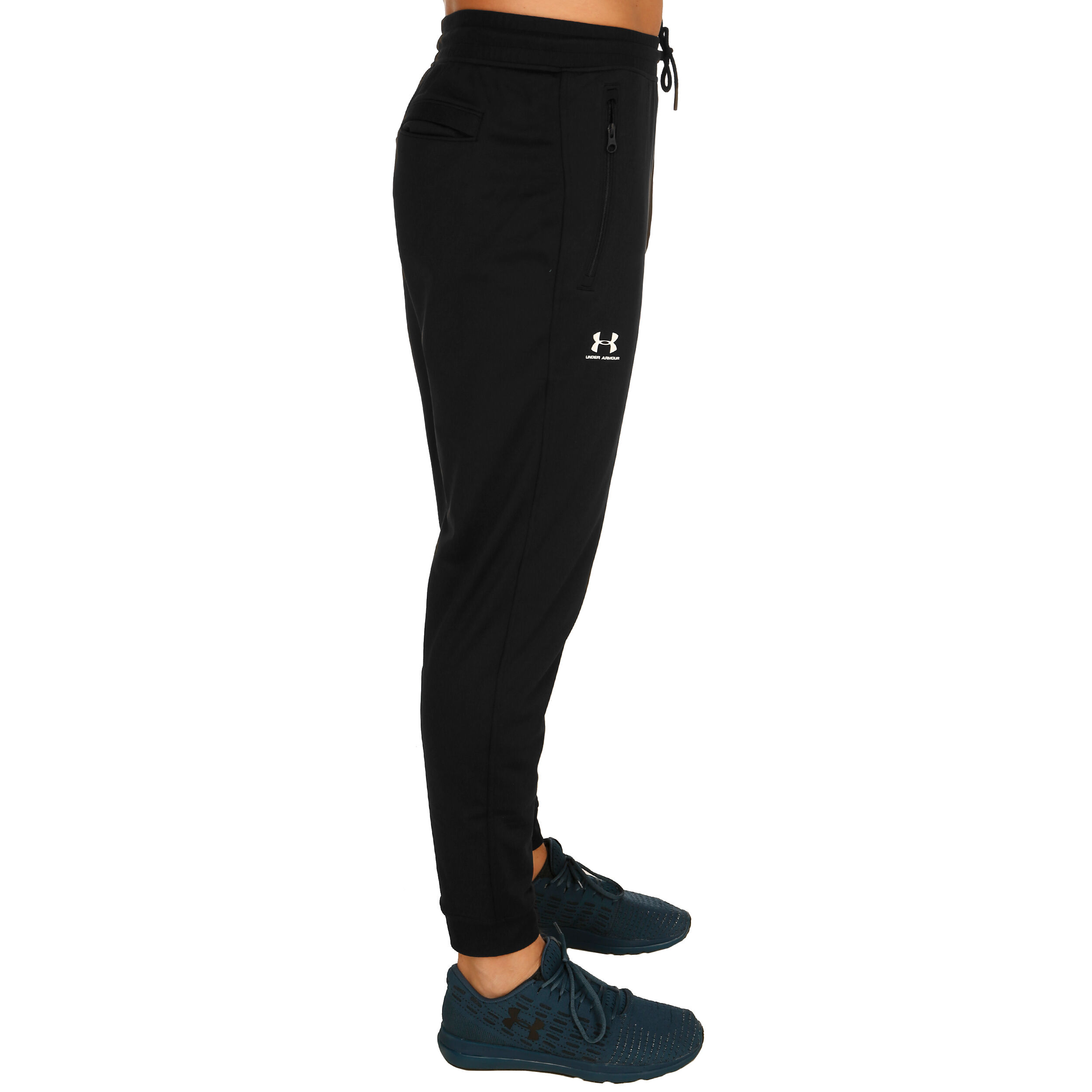Buy Under Armour Sportstyle Tricot Pantalon Survetement Hommes Noir Blanc online Tennis Point FR