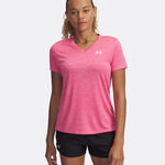 V&ecirc;tements Under Armour Under Armour Tech Twist T-shirt Femmes-Pink,Blanc
