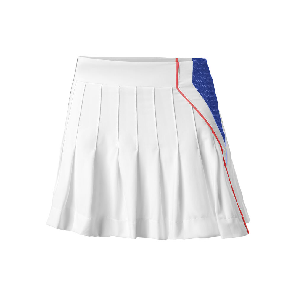 Lucky in Love Long Techno Pleated Jupe Femmes - Blanc , Bleu