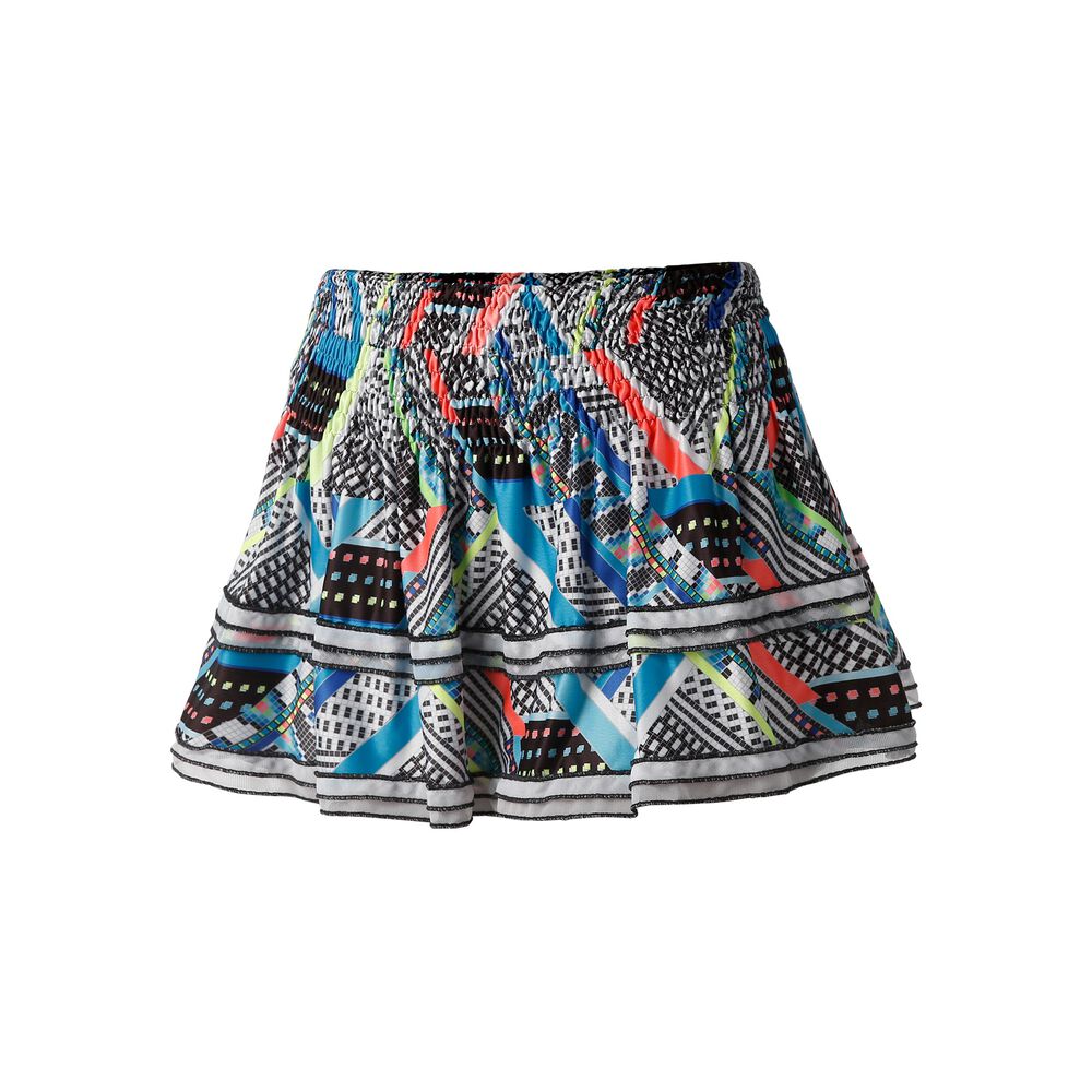 Lucky in Love Square Are You Smocked Jupe Femmes - Noir , Multicouleur