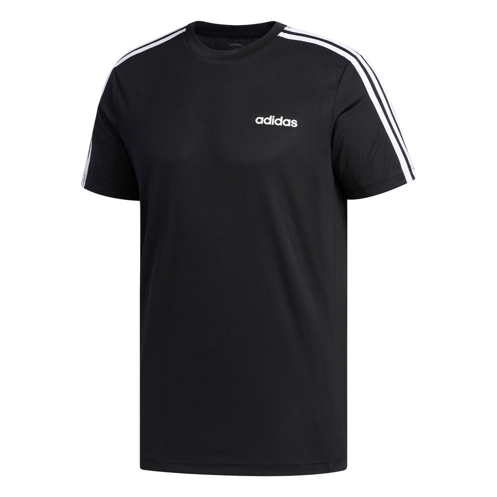 adidas D2M 3-Stripes T-shirt Hommes - Noir , Blanc