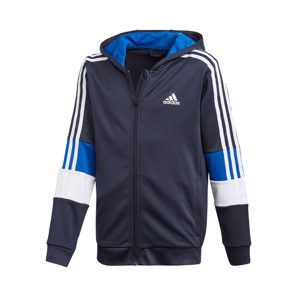 adidas A.Rdy 3-Stripes Gilet En Coton Garçons - Bleu Foncé , Blanc
