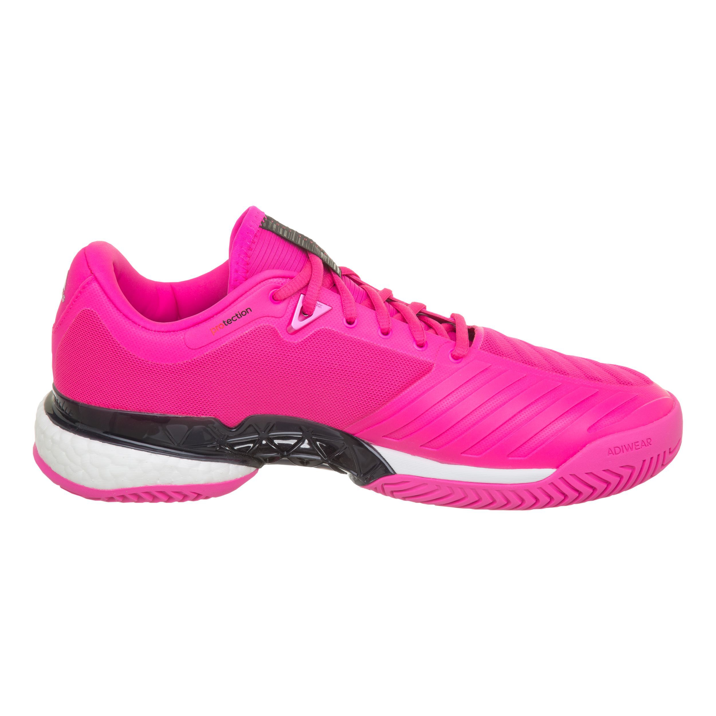Buy adidas Barricade 2018 Boost Chaussures Toutes Surfaces Hommes Pink Blanc online Tennis Point FR