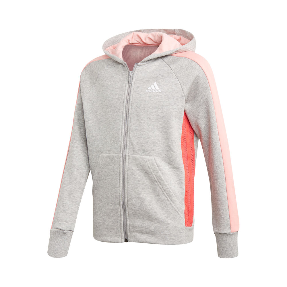 adidas A Bold Full-Zip Gilet En Coton Enfants - Gris Clair , Rosé