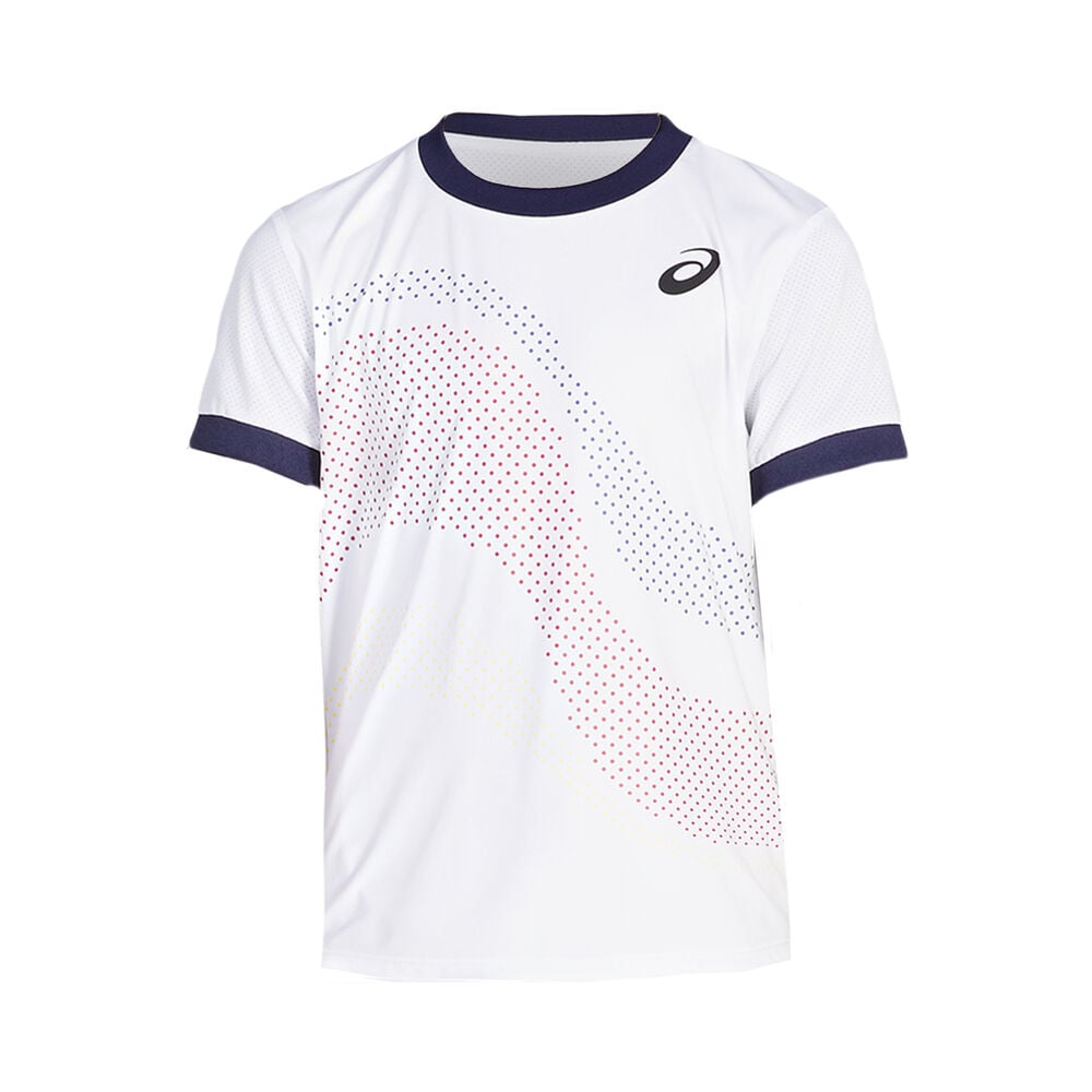 Asics GPX T-shirt Garçons - Blanc , Bleu Foncé