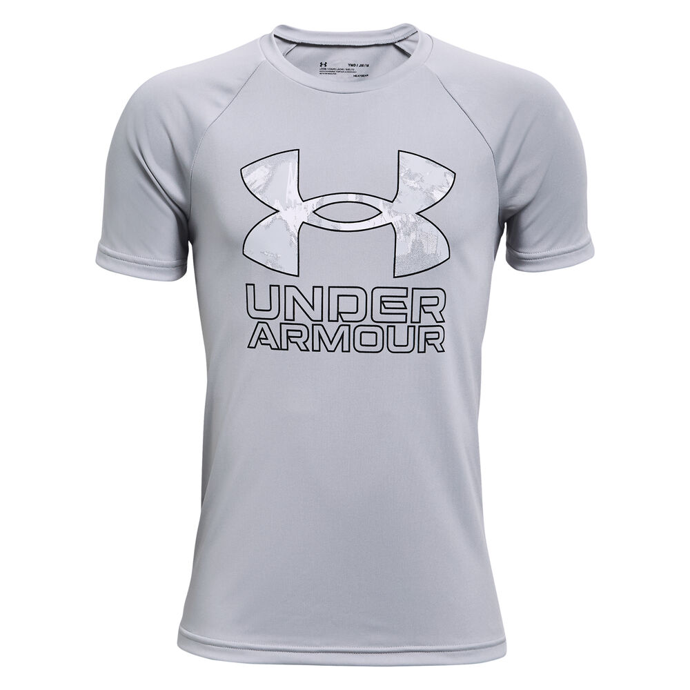Under Armour Tech Hybrid Prt Fill T-shirt Garçons - Gris , Blanc