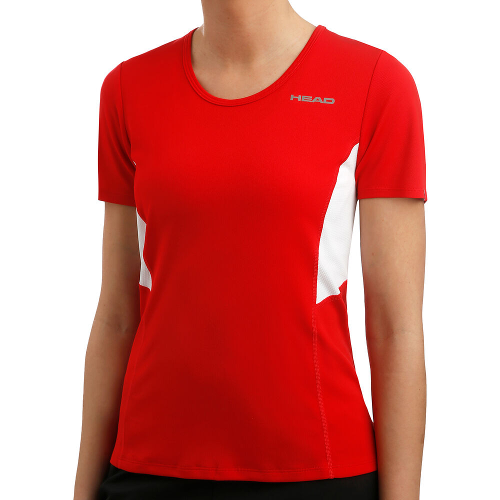 HEAD Club Tech T-shirt Femmes - Rouge , Blanc