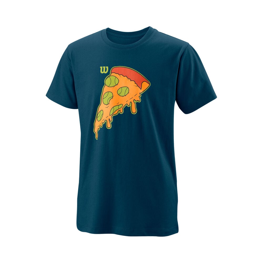 Wilson Slice Tech T-shirt Garçons - Bleu Foncé , Orange