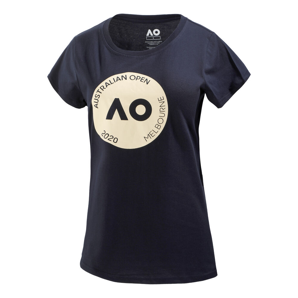 Australian Open Playful AO Logo T-shirt Femmes - Bleu Foncé , Crème