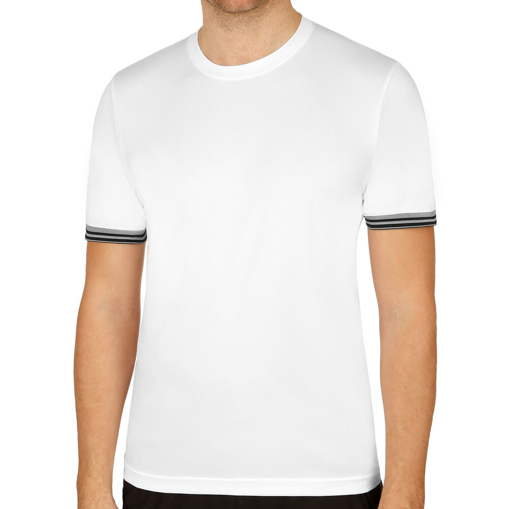 Wilson Team Solid Crew T-shirt Hommes - Blanc , Noir