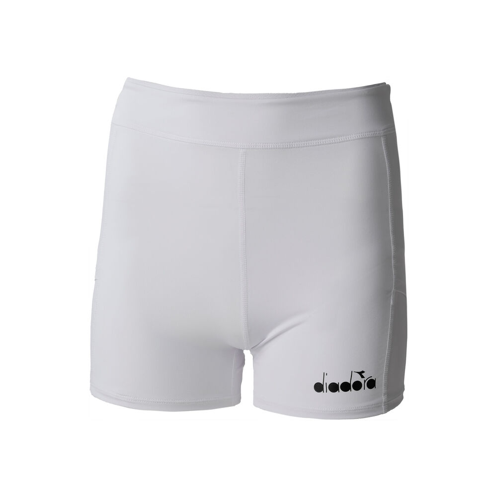 Diadora Pocket Short Avec Poche-balles Femmes - Blanc , Noir