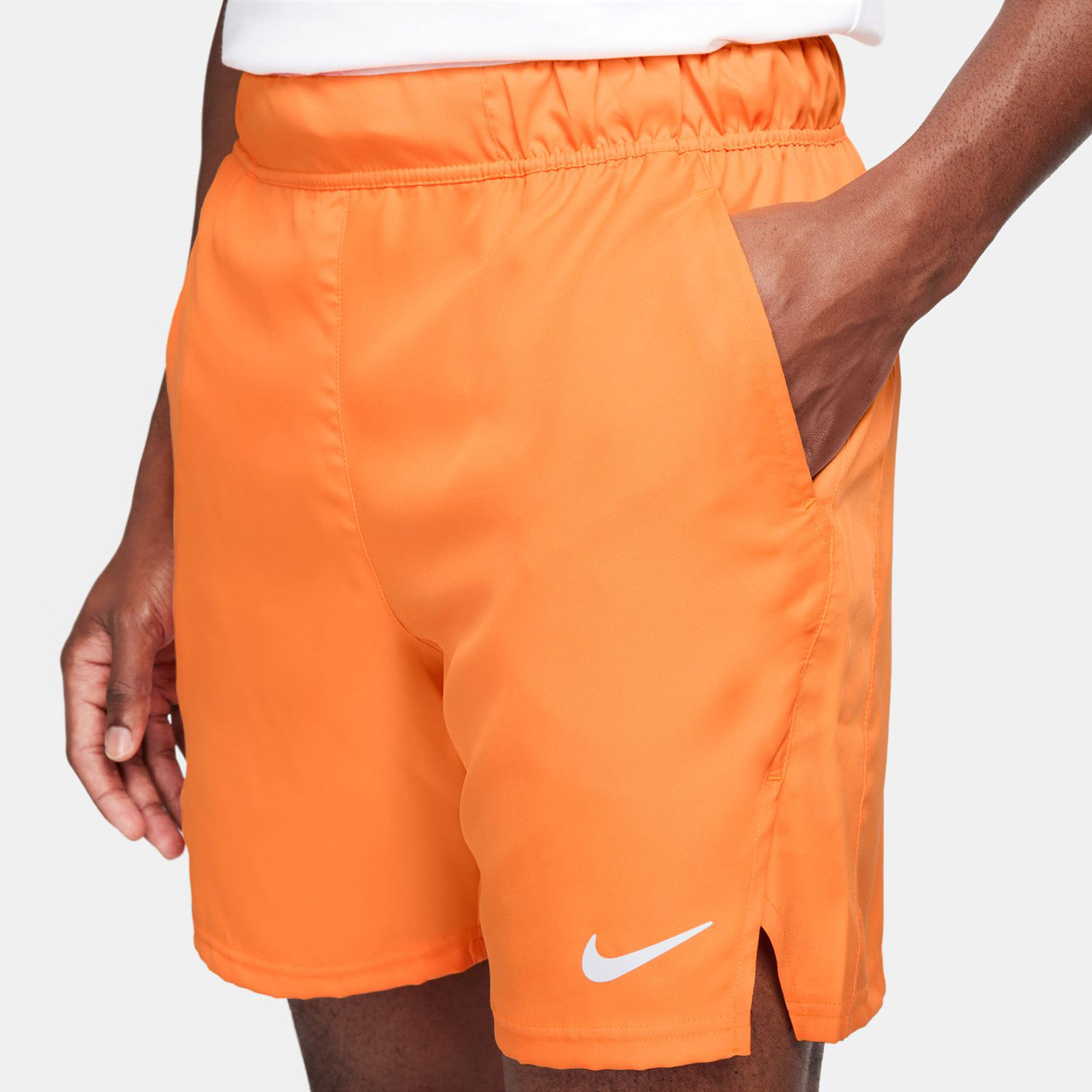 Dri Fit Court Victory 7in Shorts Hommes Orange Blanc