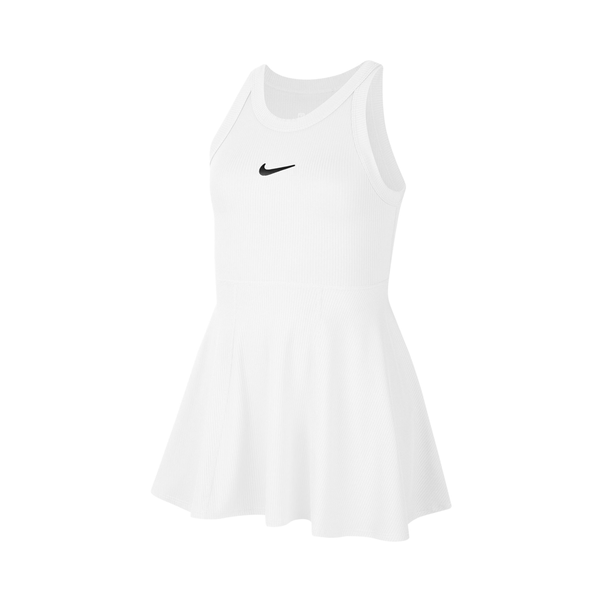 Buy Nike Court Dri Fit Robe Filles Blanc Noir online Tennis Point FR