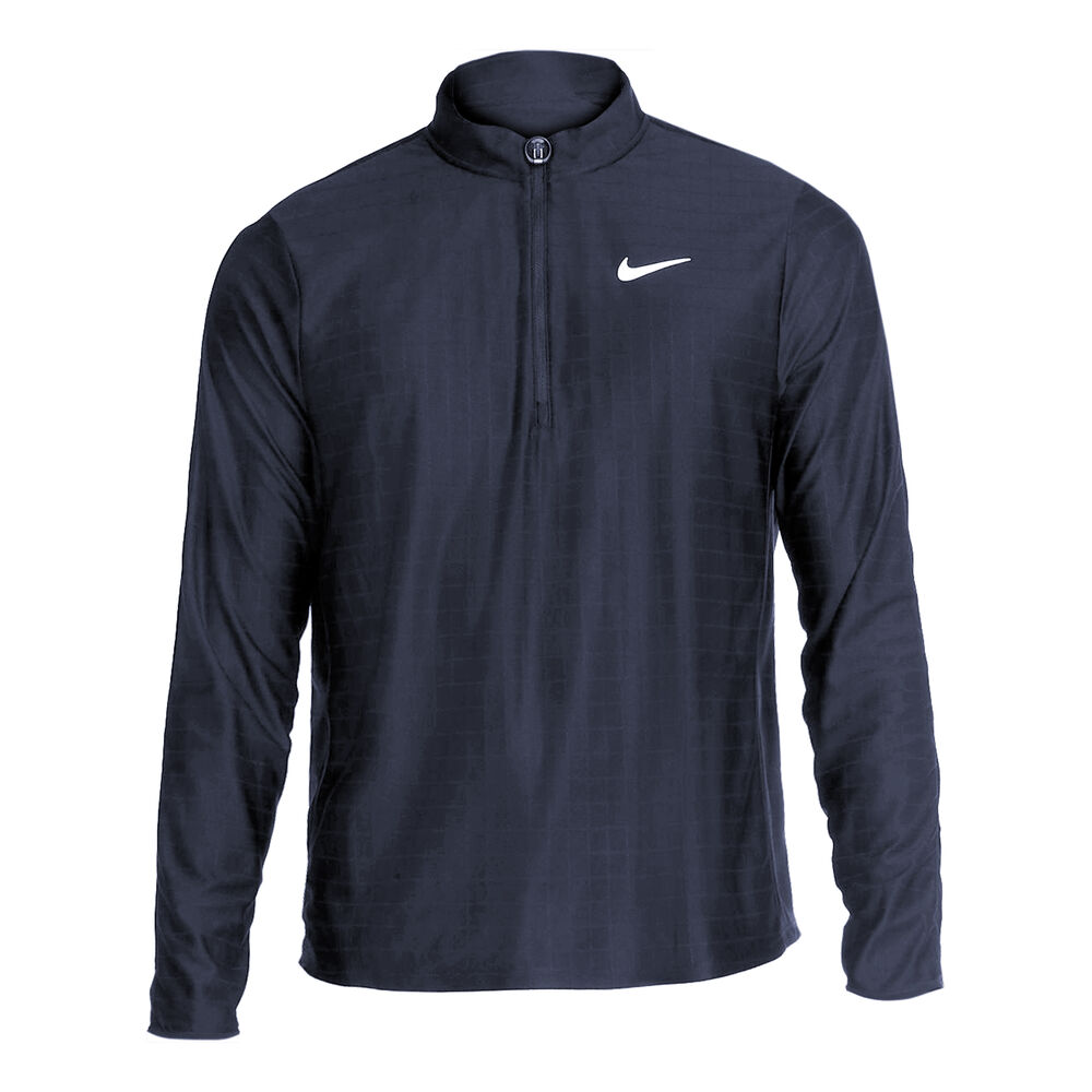 Nike Dri-Fit Half-Zip Haut Manches Longues Hommes - Bleu Foncé