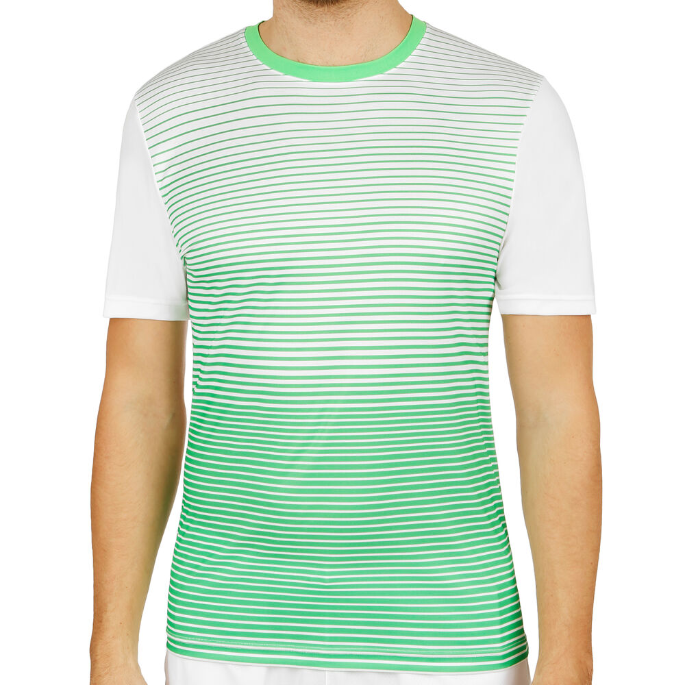Wilson Team Striped Crew T-shirt Hommes - Vert , Blanc