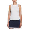 Rib D&eacute;bardeur Tank Top Femmes-Blanc