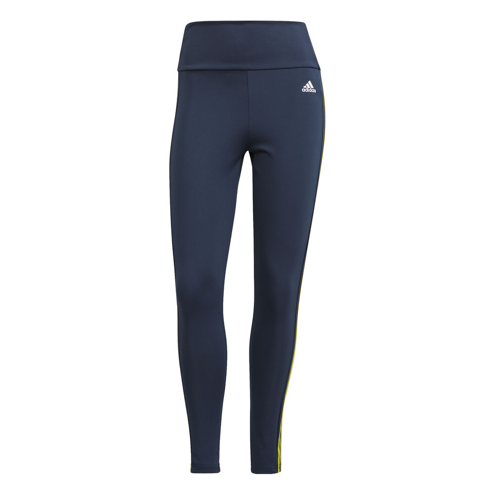 adidas 3-Stripes 3/4 Collant Tight Femmes - Bleu Foncé , Blanc