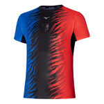 Vêtements Mizuno Mizuno DryAeroFlow Graphic Maillot de course Hommes - noir, rouge