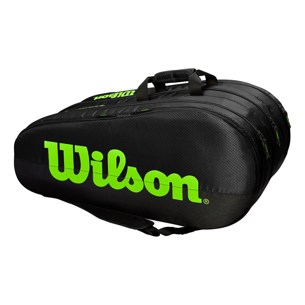 Wilson Team 3 Comp Housse De Raquette Lot De 12 - Noir , Vert Clair