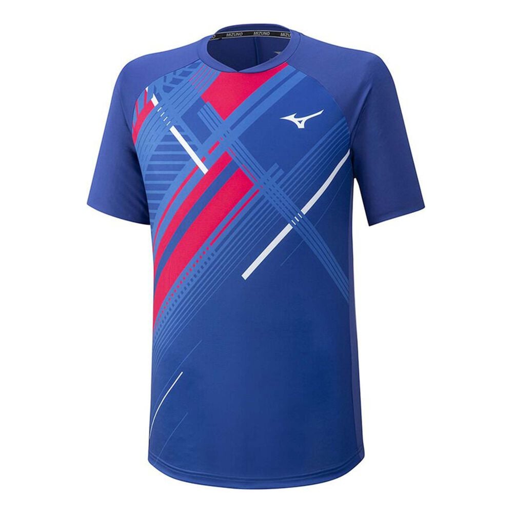 Mizuno Shadow T-shirt Hommes - Bleu , Rouge