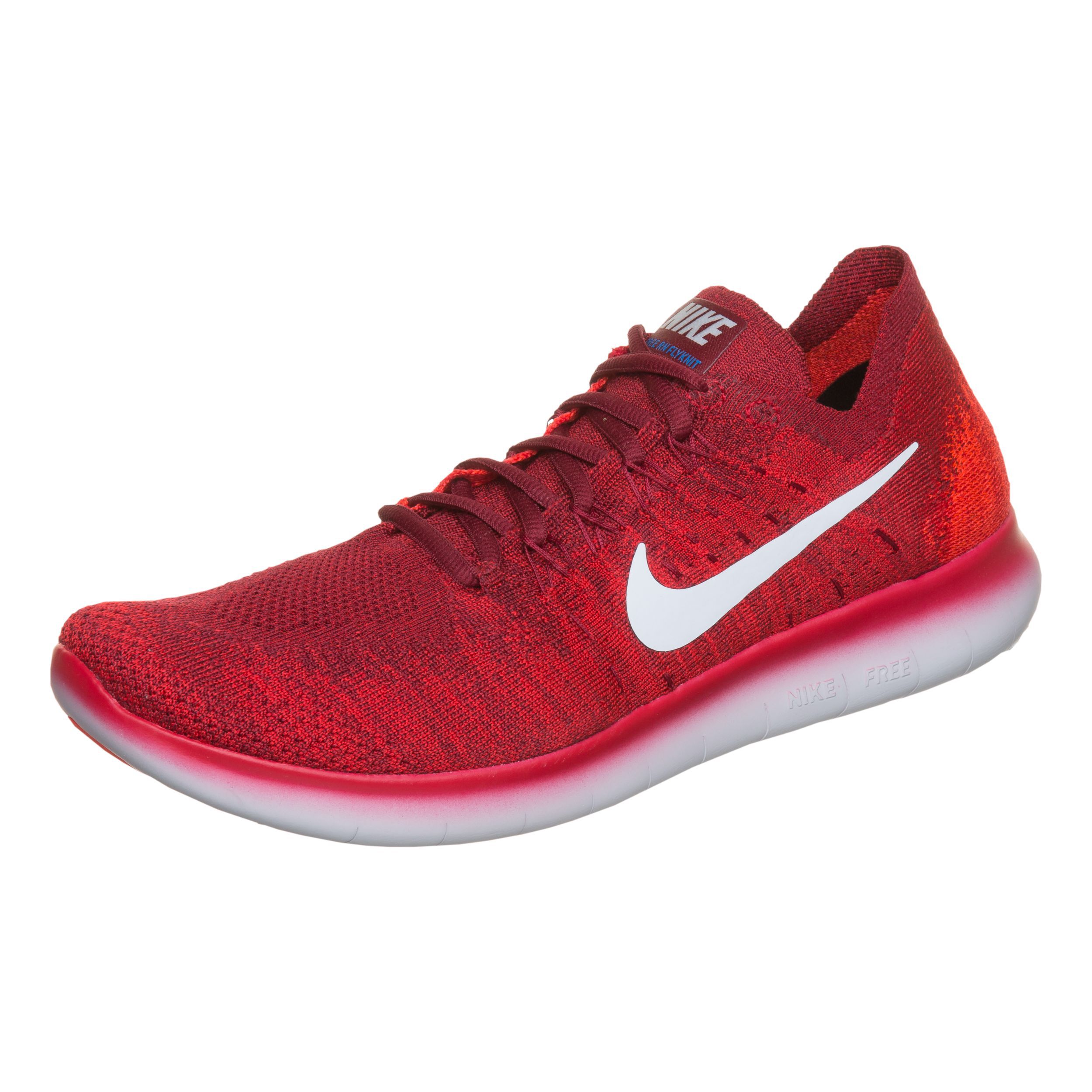 Buy Nike Free Run Flyknit 2017 Chaussure De Fitness Hommes Rouge Blanc online Tennis Point FR