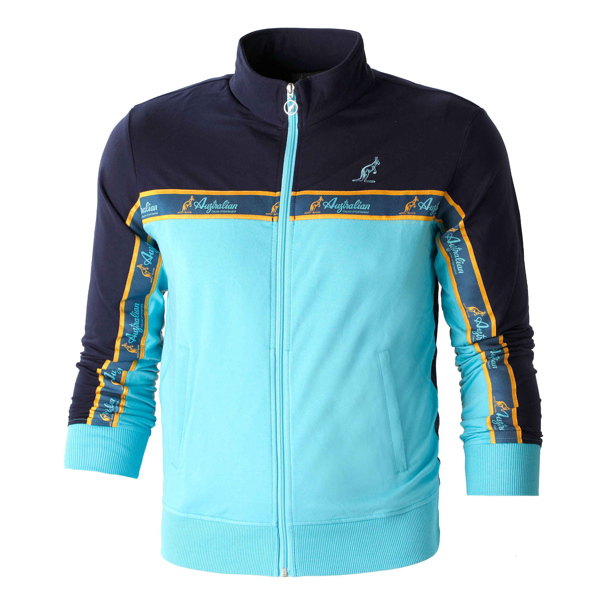 Buy Australian Felpa Con Banda Veste De Survetement Hommes Bleu Clair Bleu Fonce online Tennis Point FR