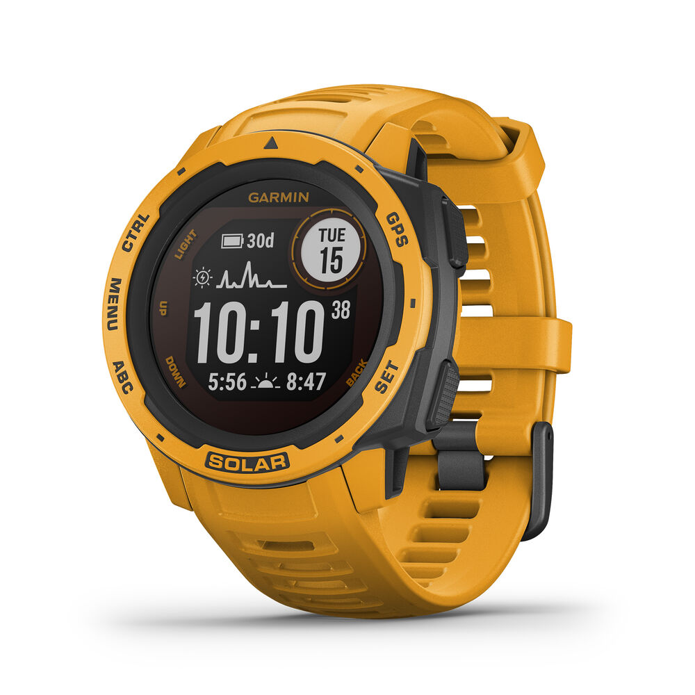 Garmin Instinct Solar Montre Pulsomètre - Jaune , Gris Foncé