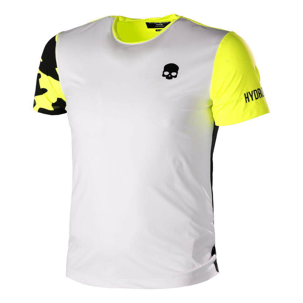 Hydrogen Tech Camo T-shirt Hommes - Blanc , Jaunes Fluo