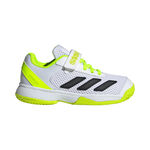 Chaussures de tennis adidas adidas Courtflash Comfort Closure Chaussures Toutes Surfaces Enfants-Blanc,Jaunes Fluo