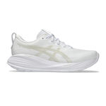 Chaussures de running ASICS ASICS Gel-Cumulus 27 Chaussure De Running Sans Stabilisateurs Femmes-Blanc,Gris