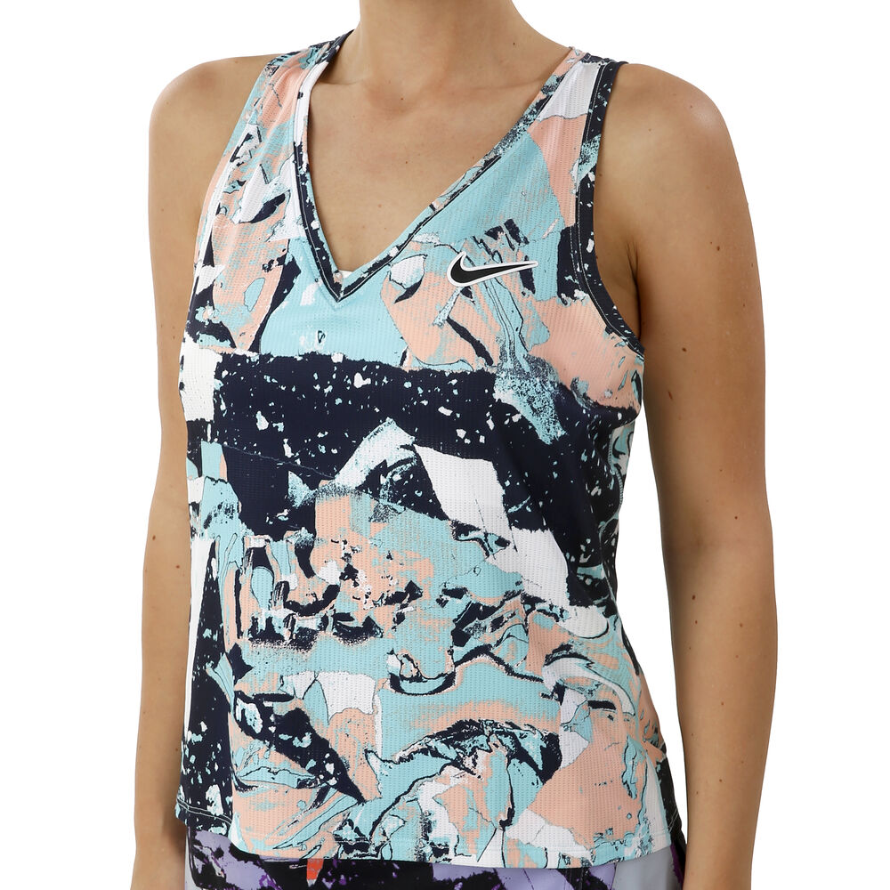Nike Court Victory Print Débardeur Tank Top Femmes - Bleu Clair , Multicouleur