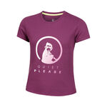 V&ecirc;tements Quiet Please Quiet Please Baseline Logo T-shirt Filles-Berry, Pink