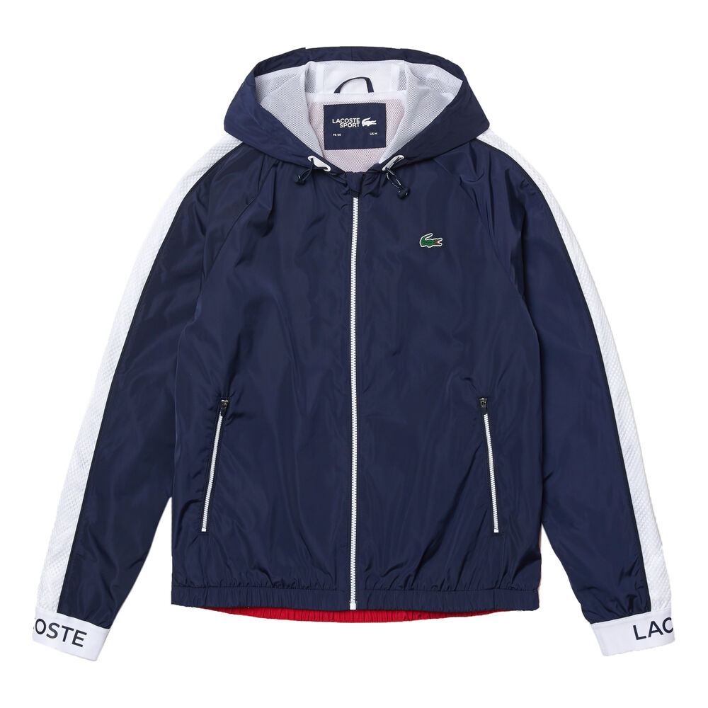 Lacoste Veste De Survêtement Hommes - Bleu Foncé , Rouge