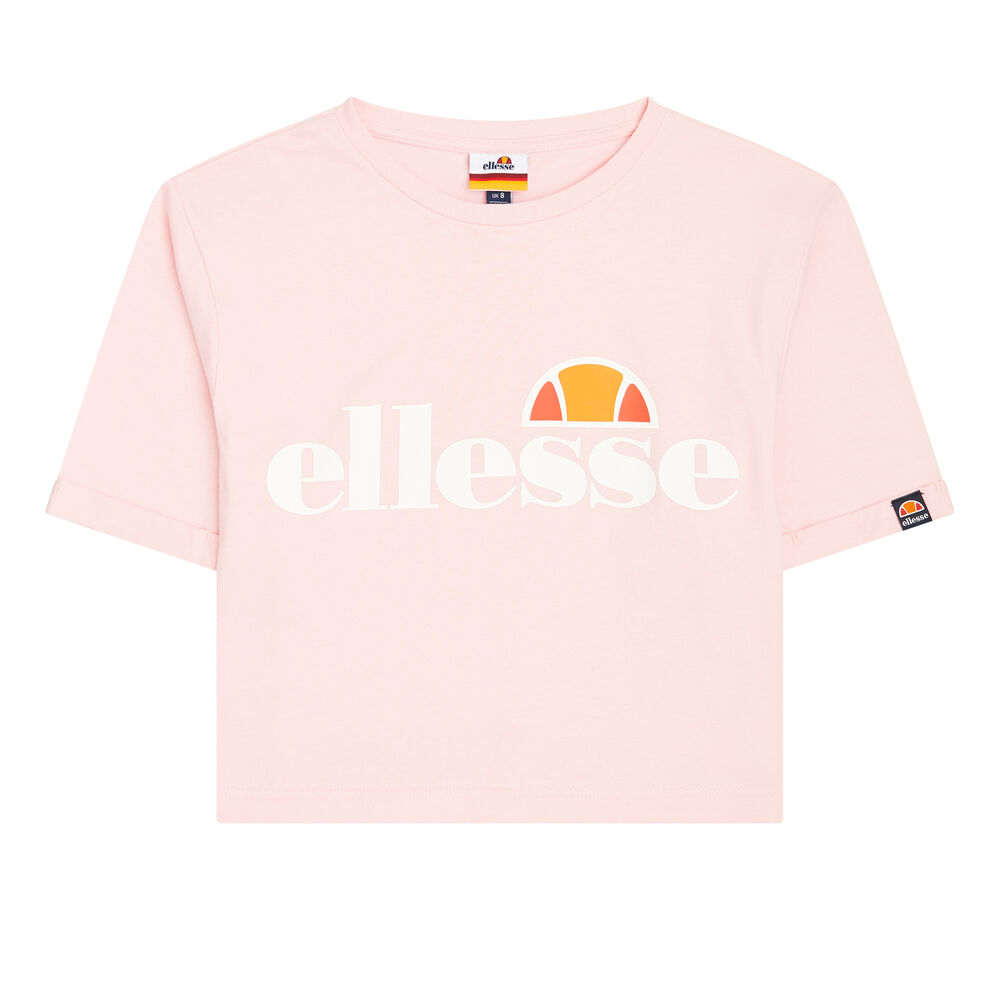 Ellesse Alberta Crop T-shirt Femmes - Rosé, Blanc