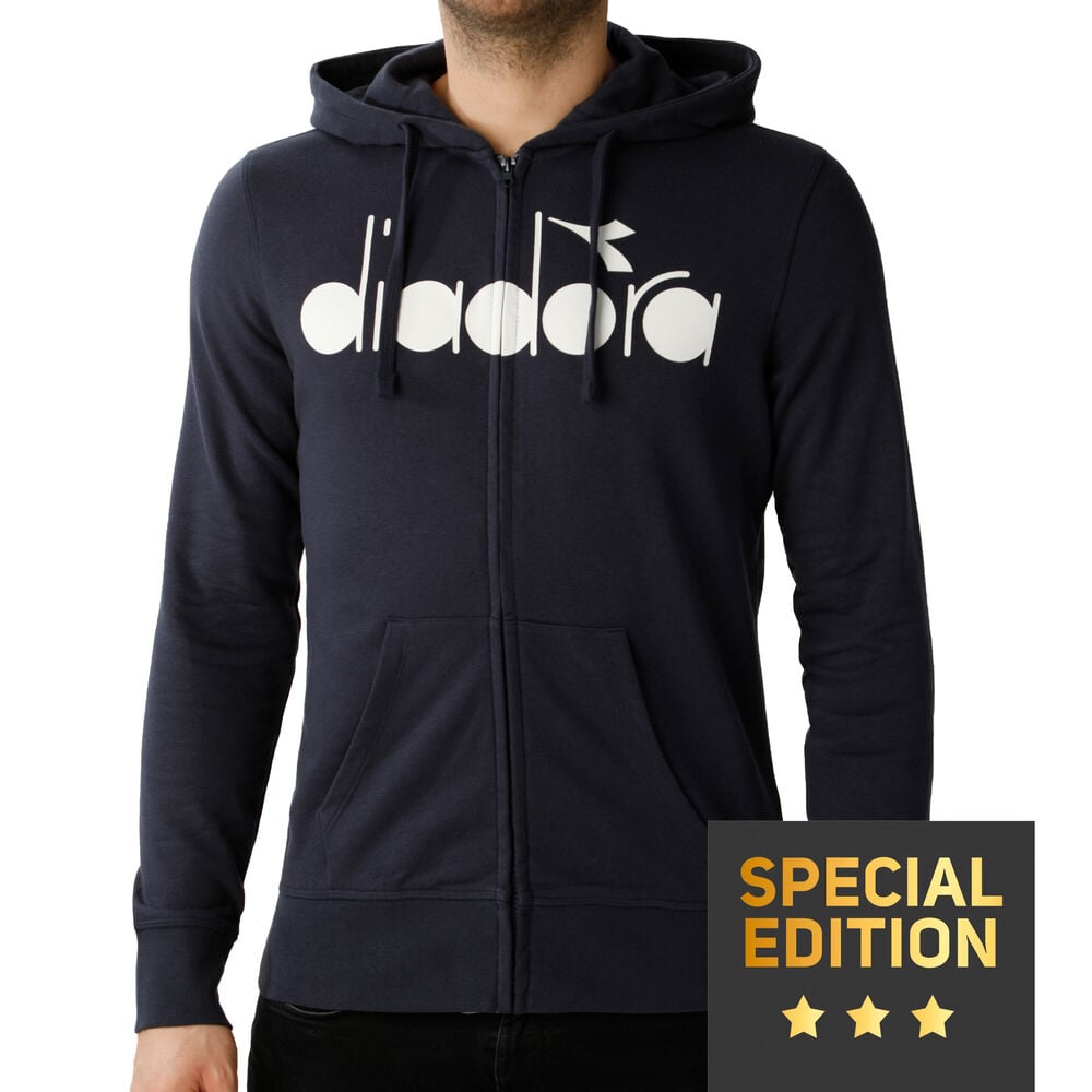 Diadora Club Gilet En Coton Edition Spéciale Hommes - Bleu Foncé , Blanc