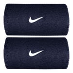 V&ecirc;tements Nike Nike Swoosh Classic Doublewide Poignet Unisex - bleu fonc&eacute;, blanc
