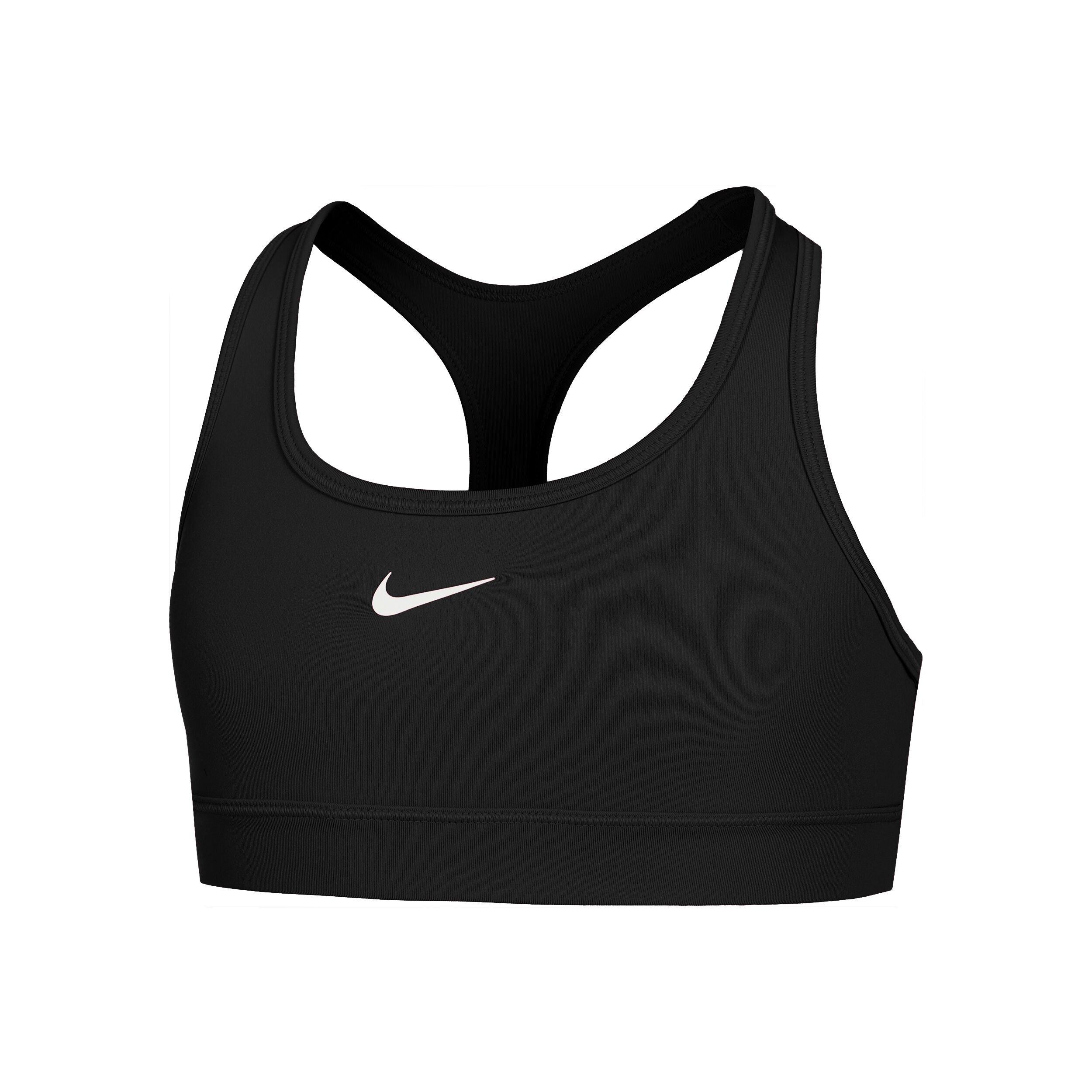 Nike pro classic swoosh black bra deals