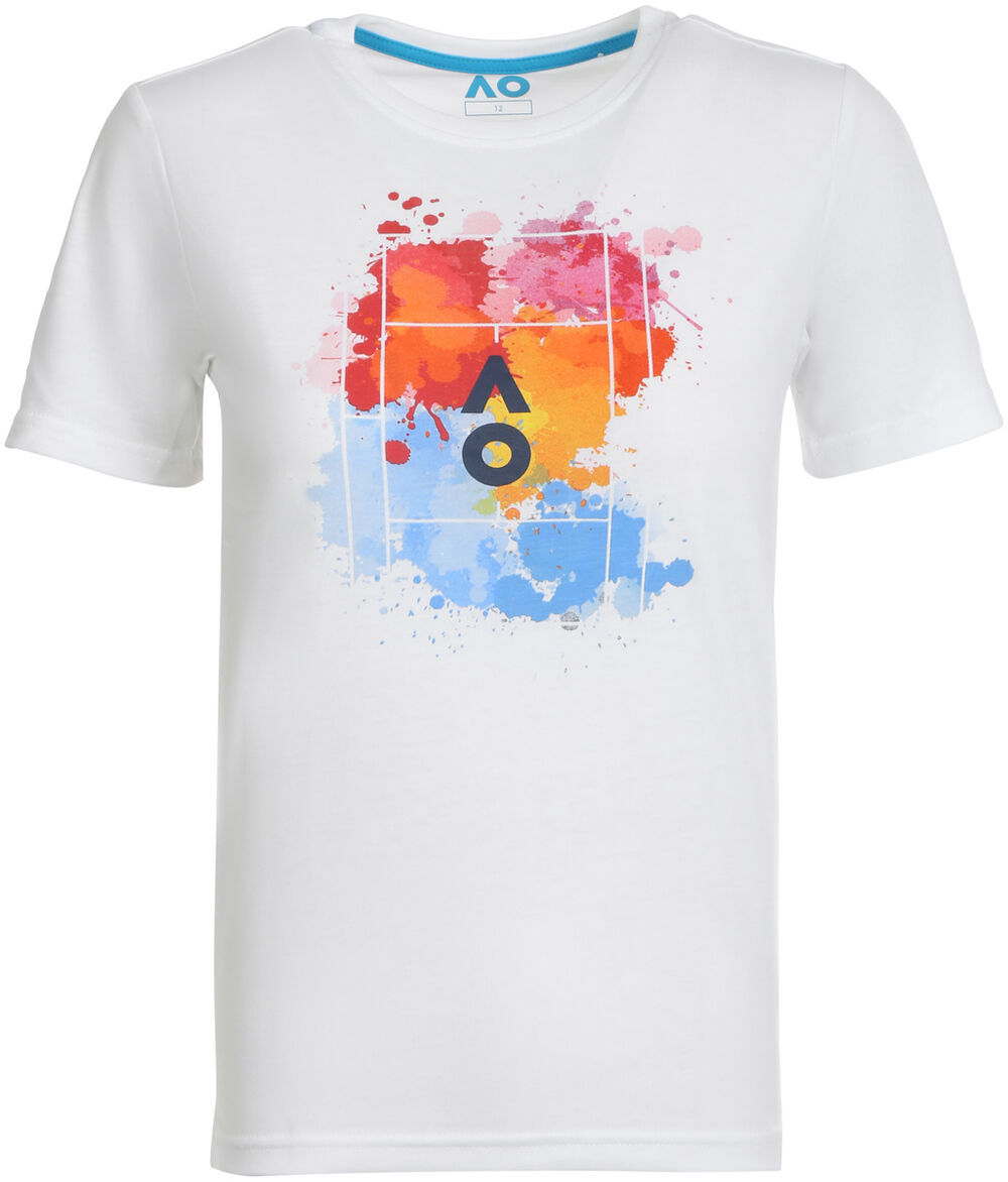 Australian Open 2021 Splatter T-shirt Garçons - Blanc , Multicouleur