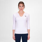 Vêtements BIDI BADU BIDI BADU Crew V-Neck Haut Manches Longues Femmes-Blanc