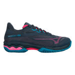 Chaussures de padel Mizuno Mizuno Wave Exceed Light Chaussures Padel Femmes-Bleu Fonc&eacute;,Violet