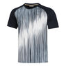 Performance T-shirt Hommes - bleu fonc&eacute;, blanc