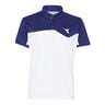Court Polo Hommes-Blanc,Bleu Foncé