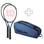 Lot De Raquettes Wilson Ultra 100UL V4.0 plus Schlägertasche