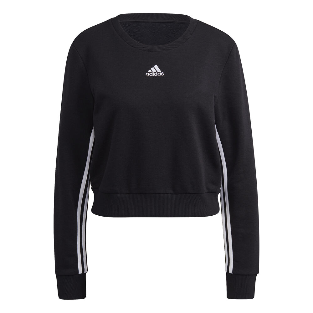 adidas 3-Stripes SWT Sweat-shirt Femmes - Noir , Blanc