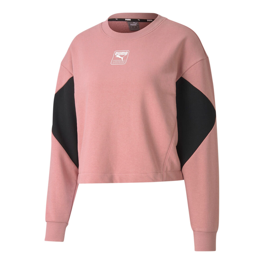 Puma Rebel Crew TR Sweat-shirt Femmes - Rosé, Noir