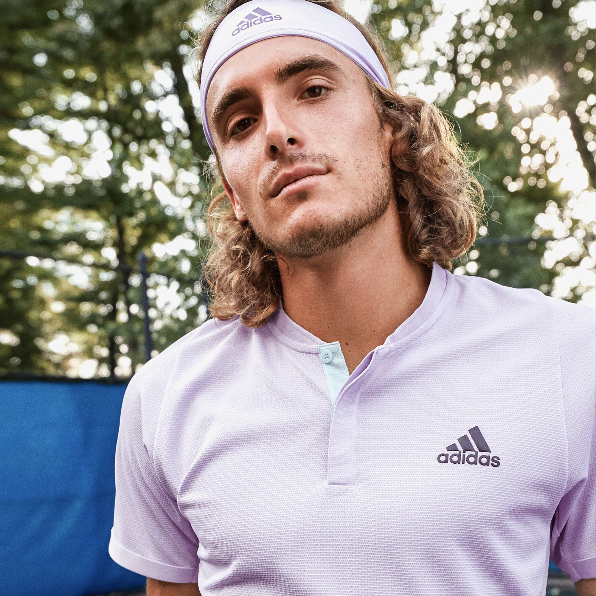 adidas Australian Open Tsitsipas Polo Hommes Lilas , Violet acheter